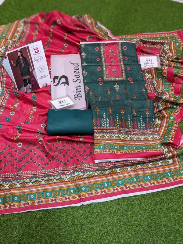 Bin Saeed ✨3 Piece Digital Printed Lawn Unstitched Suit New Collection 2025 For Womens