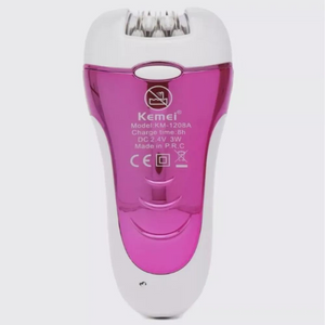 Kemei 1208-a Multifunctional Women Epilator & Shaver – Female Hair Remover – Rechargeable Electric Lady Shaver ( Random Color )