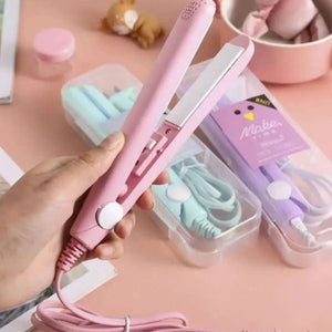 Mini Portable Hair Straightner  Air Smooth, Silky, Frizz-free And Healthy. (with Packing Box) (random Color)