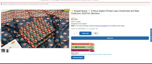 Khaadi Brand ✨ 3 Piece Digital Printed Lawn Unstitched Suit New Collection 2025 For Womens