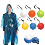Portable Raincoat Ball Disposable Raincoats Waterproof Transparent Rain Cover Emergency Coat