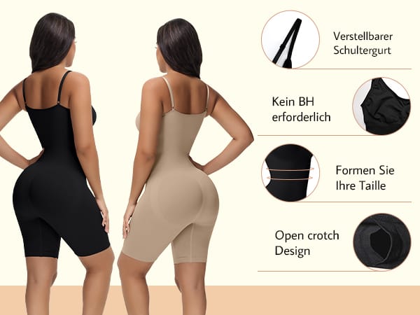 Slim N Lift Full Body Shaper For Female | Tummy Control Thigh Slimmer Shape Wear (adjustable Standard Size)